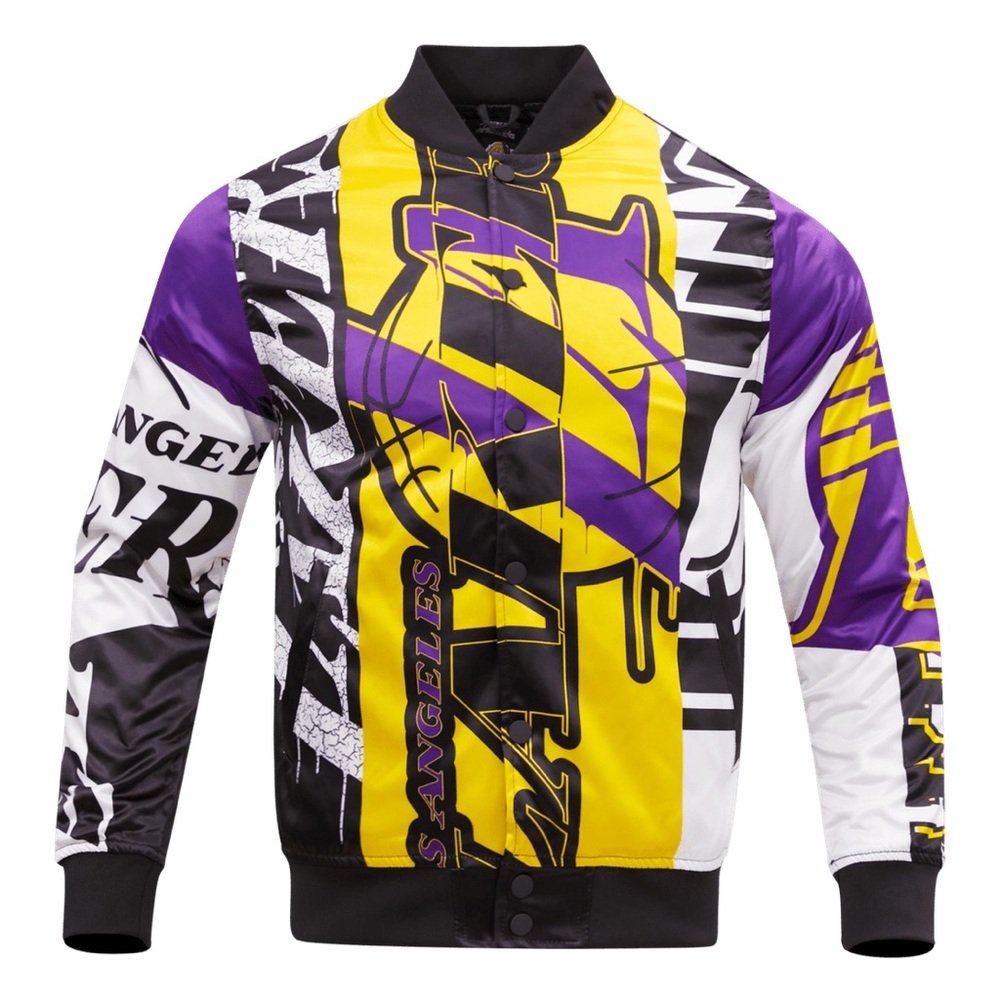 NWT NBA LOS ANGELES LAKERS MASHUP MEN'S SATIN JACKET BR1
Size L